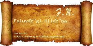 Faluvégi Miléna névjegykártya